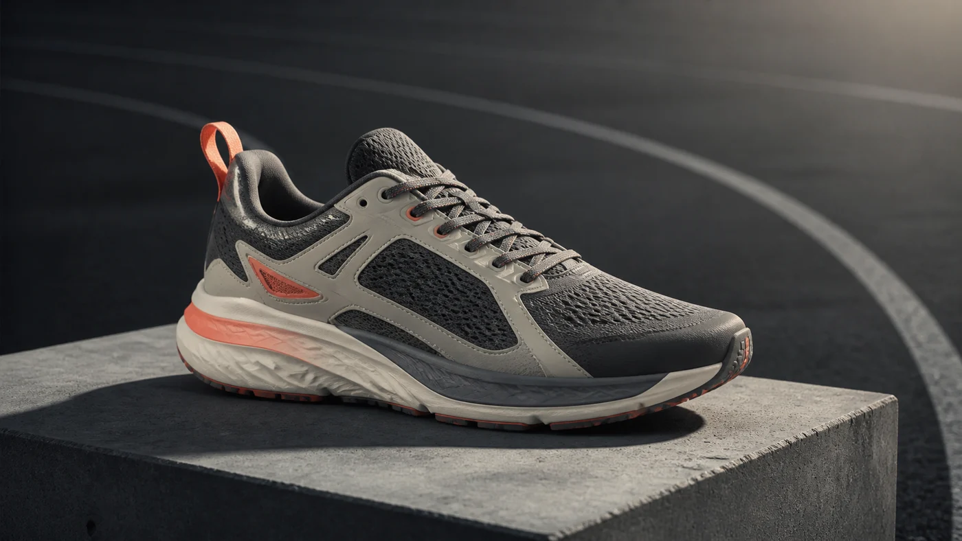 Zapatilla Velocity One presentada sobre una pista